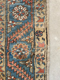 9'1 x 11'9 Antique Persian Heriz #2280 / 9x12 Vintage Rug - Blue Parakeet Rugs