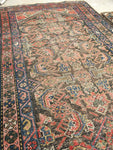 3'1 x 8'5 love worn antique Kurdish Rug - Blue Parakeet Rugs