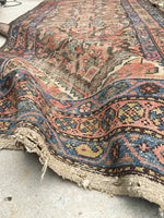 3'1 x 8'5 love worn antique Kurdish Rug - Blue Parakeet Rugs