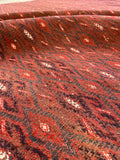 7' x 10'10 Antique flat weave Kilim #2132 / 7x11 Vintage Rug - Blue Parakeet Rugs