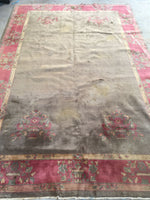 6'1 x 9'1 antique Chinese Rug / 6x9 Rug / Large vintage rug (#1116) - Blue Parakeet Rugs