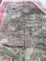 6'1 x 9'1 antique Chinese Rug / 6x9 Rug / Large vintage rug (#1116) - Blue Parakeet Rugs