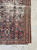 4' x 6'5 Antique worn Persian rug #2283 at Anthropologie / 4x7 Vintage Rug - Blue Parakeet Rugs