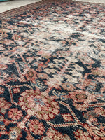 4' x 6'5 Antique worn Persian rug #2283 at Anthropologie / 4x7 Vintage Rug - Blue Parakeet Rugs