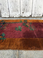 2' x 3'9 antique Chinese Art Deco Rug (#776) - Blue Parakeet Rugs
