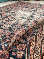 4' x 6'5 Antique worn Persian rug #2283 at Anthropologie / 4x7 Vintage Rug - Blue Parakeet Rugs