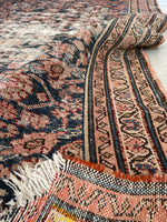 4' x 6'5 Antique worn Persian rug #2283 at Anthropologie / 4x7 Vintage Rug - Blue Parakeet Rugs