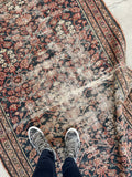 4' x 6'5 Antique worn Persian rug #2283 at Anthropologie / 4x7 Vintage Rug - Blue Parakeet Rugs