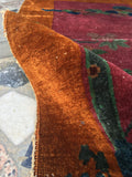 2' x 3'9 antique Chinese Art Deco Rug (#776) - Blue Parakeet Rugs