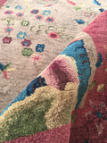3'3'2 x 4'11 Chinese Art Deco Rug (#1118) / 3x5 vintage rug - Blue Parakeet Rugs