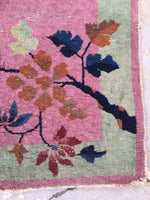 2' x 3'10 antique Chinese Art Deco Rug (#1119) - Blue Parakeet Rugs