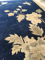 2'7 x 4'10 antique Chinese Art Deco Rug (#1120) - Blue Parakeet Rugs
