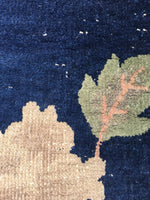 2'7 x 4'10 antique Chinese Art Deco Rug (#1120) - Blue Parakeet Rugs