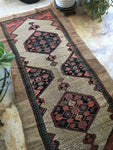 3'6 x 7'6 Camel Hair Serab - Blue Parakeet Rugs