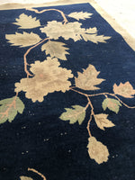 2'7 x 4'10 antique Chinese Art Deco Rug (#1120) - Blue Parakeet Rugs