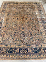 9'10 x 12'7 Antique Persian Tabriz rug #2479 - Blue Parakeet Rugs