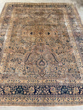 9'10 x 12'7 Antique Persian Tabriz rug #2479 - Blue Parakeet Rugs
