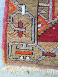 1'8 x 3'2 Antique Anatolian Turkish scatter rug (#942ML) - Blue Parakeet Rugs