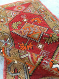 1'8 x 3'2 Antique Anatolian Turkish scatter rug (#942ML) - Blue Parakeet Rugs