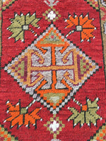 1'8 x 3'2 Antique Anatolian Turkish scatter rug (#942ML) - Blue Parakeet Rugs