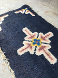 1'1 x 2'3 Antique 1920s Chinese scatter rug (#944ML) - Blue Parakeet Rugs