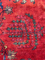 9' x 11'7 Antique Persian Sarouk rug #2287ML / 9x12 antique rug - Blue Parakeet Rugs