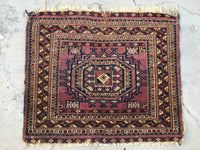 1'6 x 1'10 Antique Turkoman/Turkmen scatter rug (#947ML) - Blue Parakeet Rugs