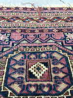 1'6 x 1'10 Antique Turkoman/Turkmen scatter rug (#947ML) - Blue Parakeet Rugs