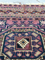 1'6 x 1'10 Antique Turkoman/Turkmen scatter rug (#947ML) - Blue Parakeet Rugs