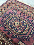 1'6 x 1'10 Antique Turkoman/Turkmen scatter rug (#947ML) - Blue Parakeet Rugs