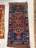 1'7 x 3'6 Small Kurdish Rug / small vintage rug / scatter rug (#949ML) - Blue Parakeet Rugs