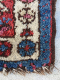 1'2 x 1'7 Small Kurdish Rug / small vintage rug / scatter rug (#948ML) - Blue Parakeet Rugs