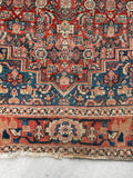 4'5 x 6'6 Antique Senneh rug #741-A / 5x7 Vintage Rug - Blue Parakeet Rugs
