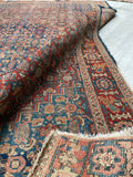 4'5 x 6'6 Antique Senneh rug #741-A / 5x7 Vintage Rug - Blue Parakeet Rugs