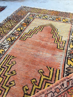 2'10 x 4'0 antique Turkish rug (#951ML) - Blue Parakeet Rugs