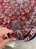 2'1 x 3'8 Vintage Persian Kashan rug #2485 - Blue Parakeet Rugs