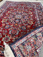 2'1 x 3'8 Vintage Persian Kashan rug #2485 - Blue Parakeet Rugs