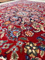2'1 x 3'8 Vintage Persian Kashan rug #2485 - Blue Parakeet Rugs