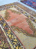 2'10 x 4'0 antique Turkish rug (#951ML) - Blue Parakeet Rugs