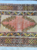 2'10 x 4'0 antique Turkish rug (#951ML) - Blue Parakeet Rugs