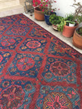 6'10 x 12'1 Antique Sumac #562T / Soumak Flatweave Rug / Large Caucasian Rug / Soumak / Soumack - Blue Parakeet Rugs