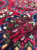 3'4 x 4'9 Antique floral wool rug (#953ML) - Blue Parakeet Rugs