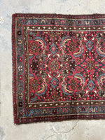 2'8 x 4'1 Antique Persian Scatter rug #2492 - Blue Parakeet Rugs