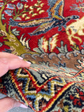 2'5 x 3'3 Pictorial Persian Kashan mat #2292 - Blue Parakeet Rugs