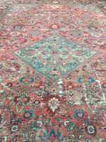 10'3 x 16'3 antique Persian Mahal / large vintage rug - Blue Parakeet Rugs