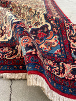 4'6 x 7'8 Vintage Persian Bidjar Rug #2293 - Blue Parakeet Rugs