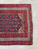 3'10 x 11'8 Late 19th Century Kurdish Runner #2294 - Blue Parakeet Rugs