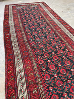 3'10 x 11'8 Late 19th Century Kurdish Runner #2294 - Blue Parakeet Rugs