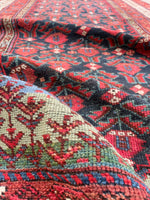 3'10 x 11'8 Late 19th Century Kurdish Runner #2294 - Blue Parakeet Rugs