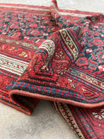3'10 x 11'8 Late 19th Century Kurdish Runner #2294 - Blue Parakeet Rugs